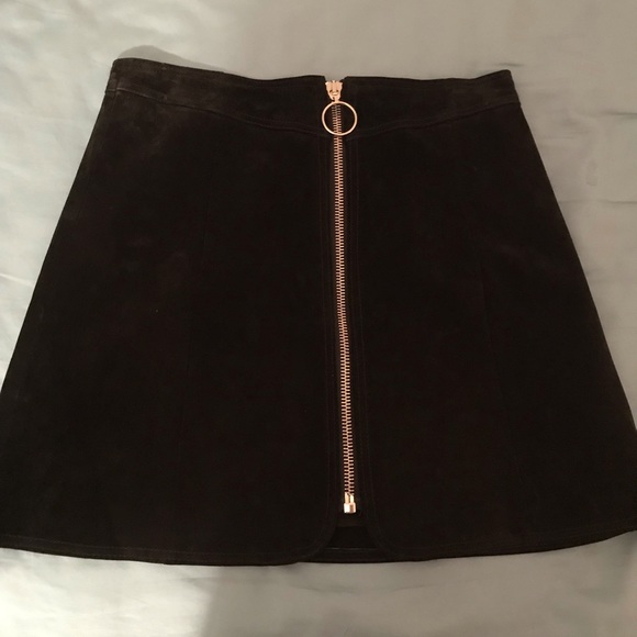 Zara Dresses & Skirts - Zara Black Suede Skirt
